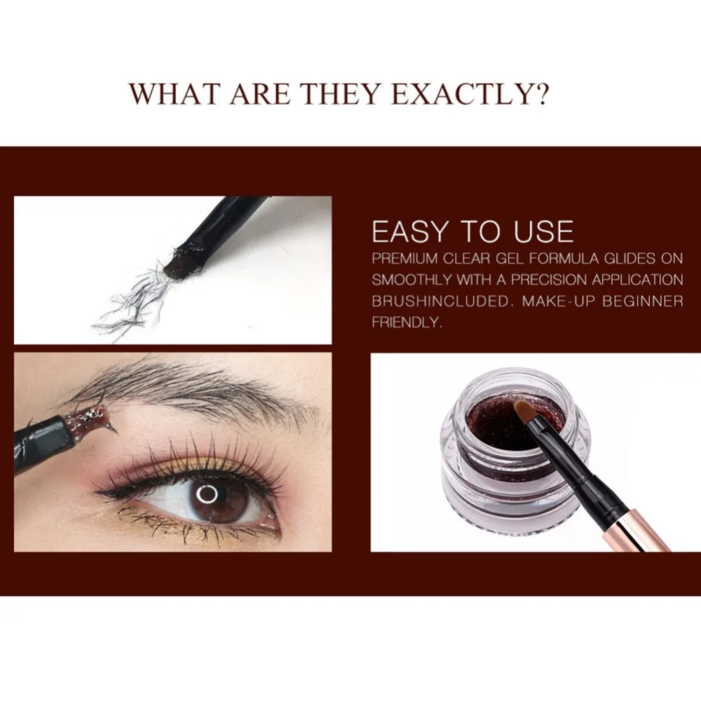 3D наращивание бровей долговечное гелевое волокно водостойкий крем для