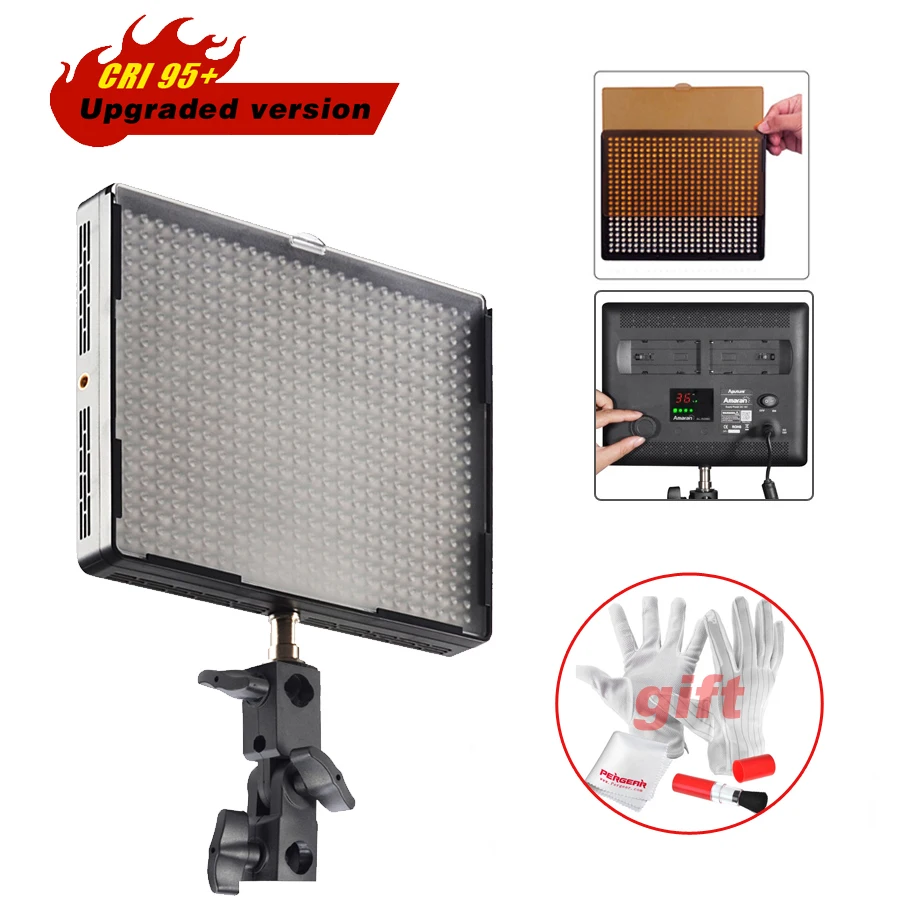 Aputure Amaran AL 528S светодиодные лампы для видеосъемки Панель Studio Камера фото прожектор