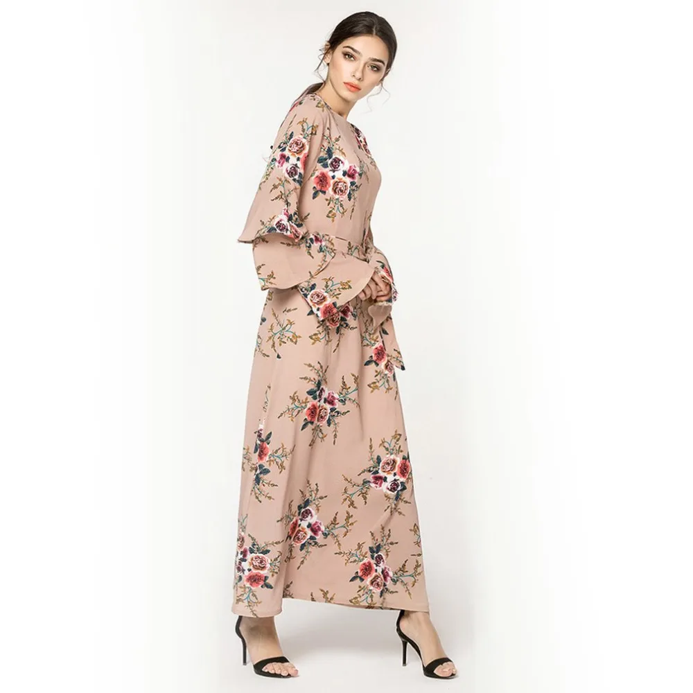 Muslim Dress Chiffon Abaya Dubai Adult Jurken Soft Kaftan 3 Color Women Dresses Ramadan Arab Elegant Islamic 2018 New | Тематическая