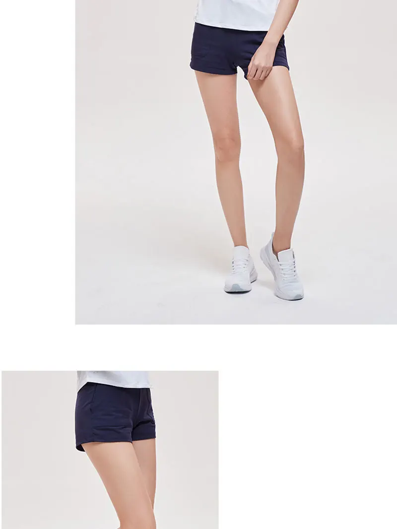 Li-Ning женские тренировочные спортивные шорты 82% хлопок 15% полиэстер 3% спандекс дышащие удобные спортивные шорты AKSP056 WKD610