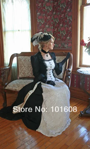 1860S Victorian Corset Gothic/Civil War Southern Belle Ball Gown Dress Halloween dresses US 4-16 V-1210 |