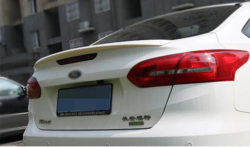 High quality ABS black white or primer unpainted color car rear lip spoiler for Sedan Focus 2015 2016 2017 | Автомобили и