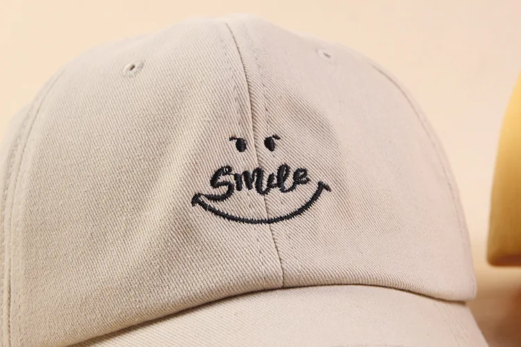 Хлопок Бейсбол Кепки шляпа c вышивкой, для отца Американский Unisex Snapback Шапки дот только линии Письма рисунком в виде улыбающихся рожиц;