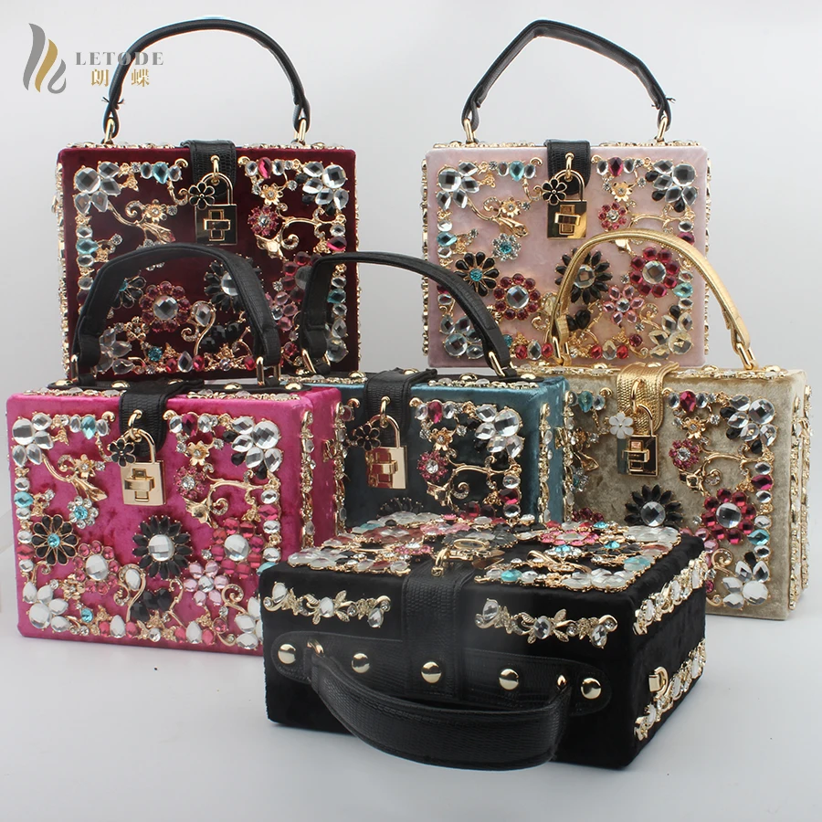 Женская сумка клатч с цветком и стразами вечерняя на плечо 2019|evening clutch bags|evening