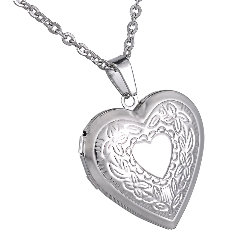 Несколько стилей фото коробка кулон 2019 нержавеющая сталь серебро может открыть