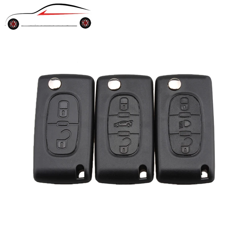 GORBIN 2/3 кнопки ключи чехол для peugeot 207 307 308 407 607 807 для Citroen C2 C3 C4 C5 C6 Флип складной Автомобильный ключ крышка без логотипа