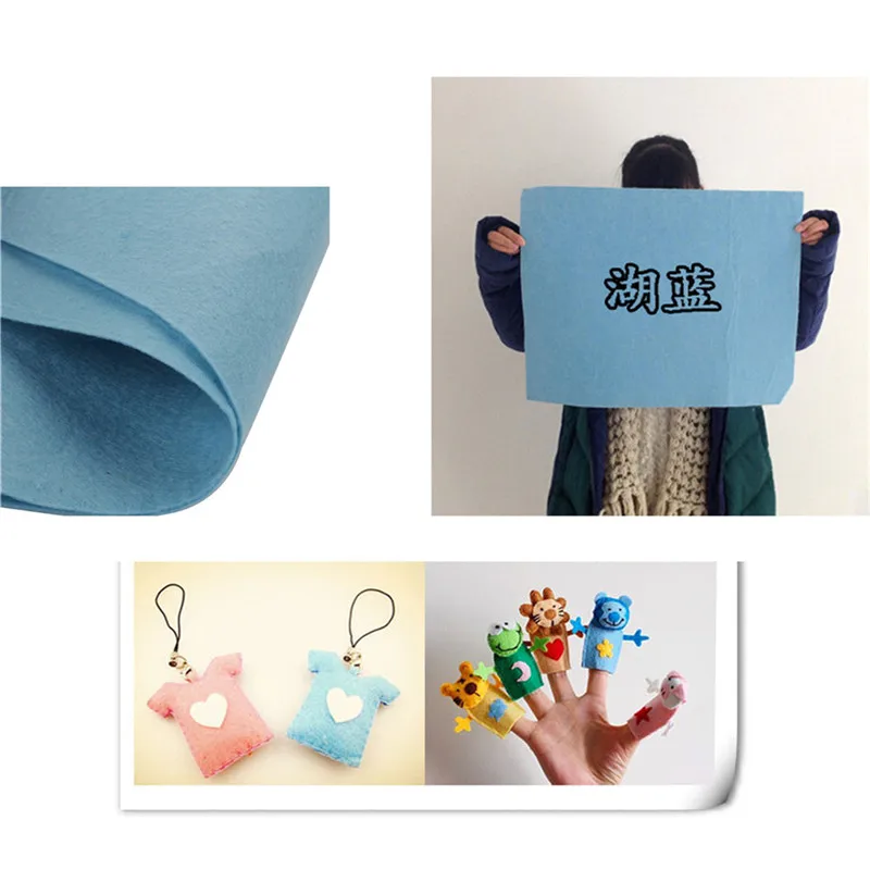 Разноцветные квадраты нетканые однотонные фетровые ткани шитье фетровый лист в