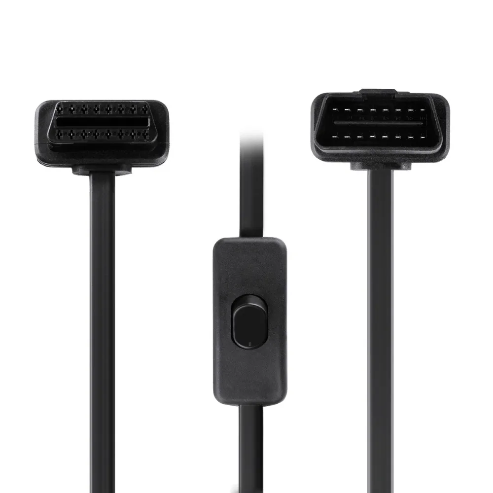 16Pin OBDII OBD 2 Кабельный разъем инструмент диагностики ELM327 адаптер плоский тонкий