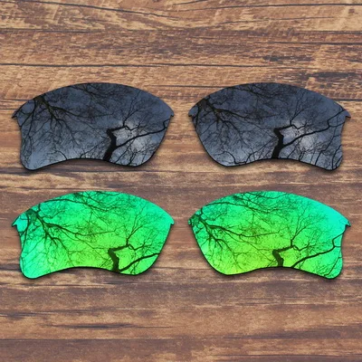 Black and Green ToughAsNails поляризованные Сменные линзы для солнцезащитных очков Оукли Flak Jacket XLJ-несколько вариантов - Цвет линз: Black and Green