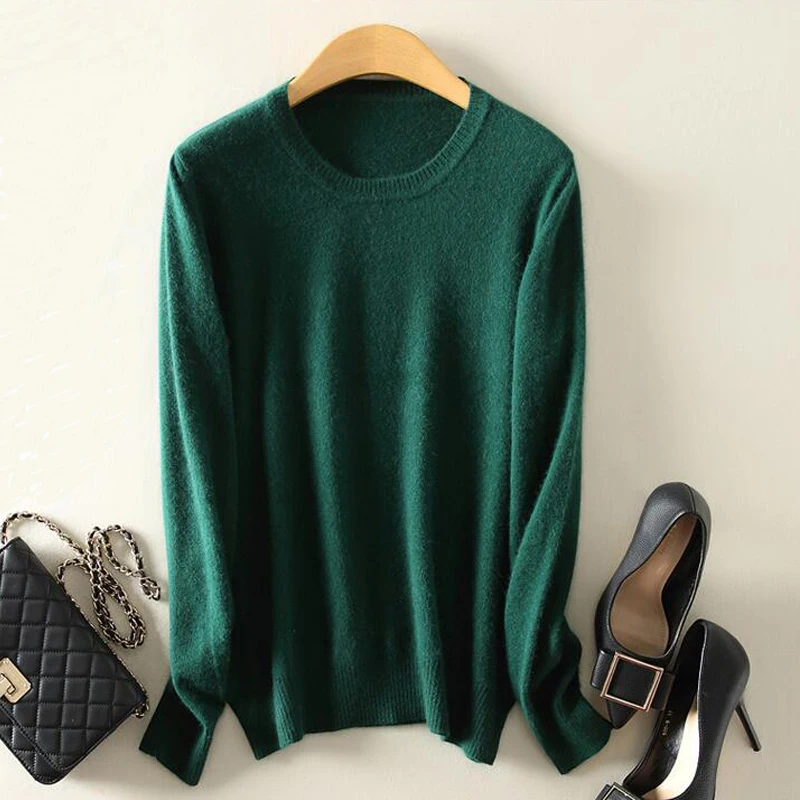 sweaters women sweater Fashion Autumn Cashmere Wool Kint Sweater Solid Slim Sexy Pullovers Coat Female Blouse Knit WA646 | Женская