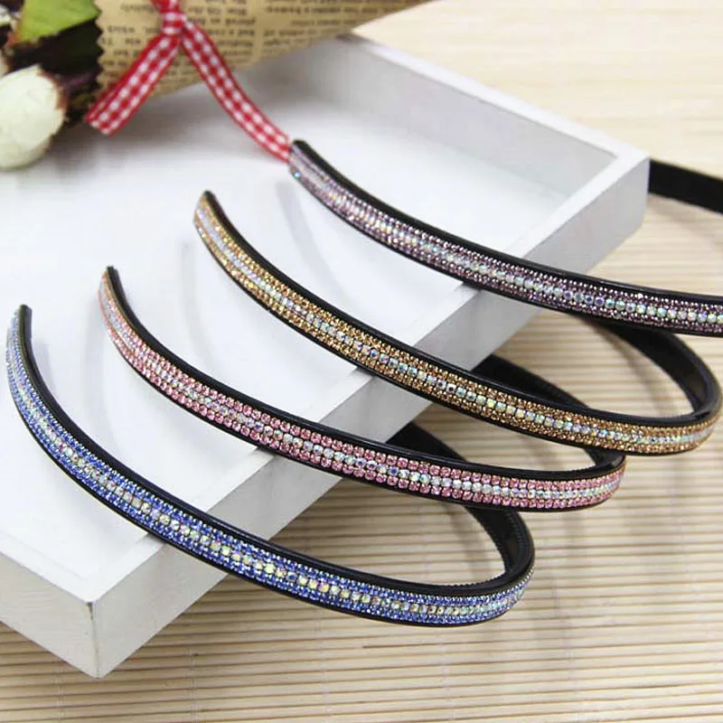 Трехрядные стразы кристаллы зубья обручи для волос женщин и девочек аксессуары