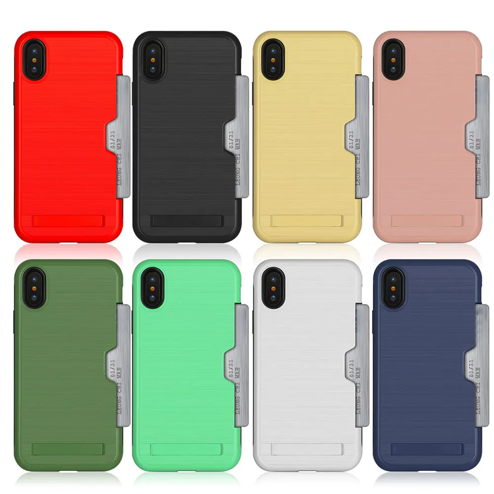 поддержка Чехол для телефона Подставка держатель чехол iPhone 7 8 Plus XR X XS MAX слот карт