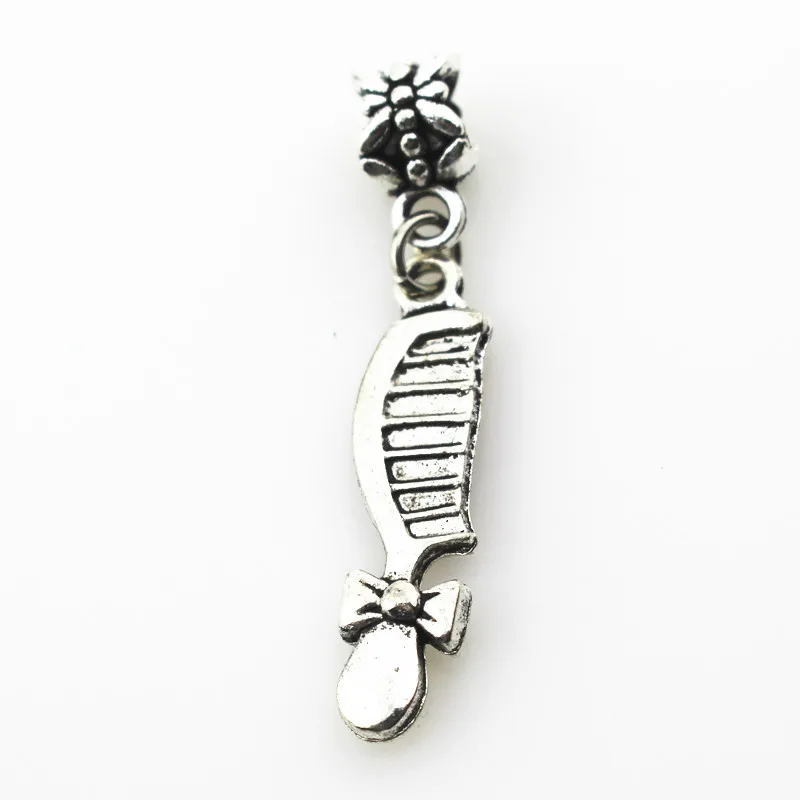 

New Arrival 20pcs/lot Silver Comb Dangle Charms Hanging Charm Lobster Clasp DIY Bangles&Bracelets Necklace Pendant Jewelery