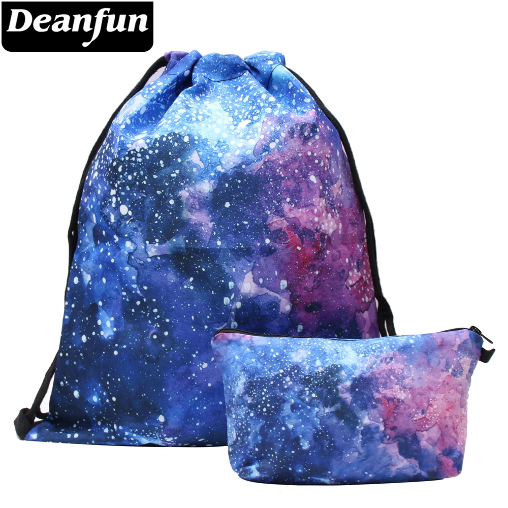 Сумка на шнурке Deanfun 2 шт./компл. красочное пространство для школьного хранения