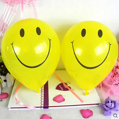 30 шт. латексные смайлики праздничные воздушные шары вечерние украшения желтые