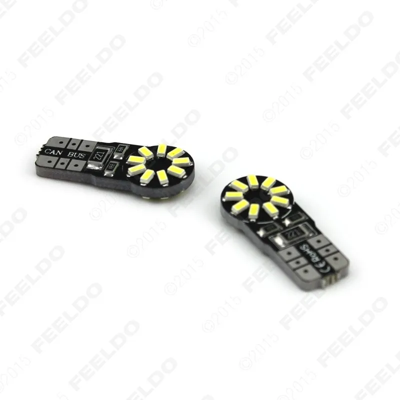 LEEWA 50 шт. Белый T10 194 W5W 2W 6500K 216lm 3014 чип 18 SMD Canbus автомобильное светодиодное освещение