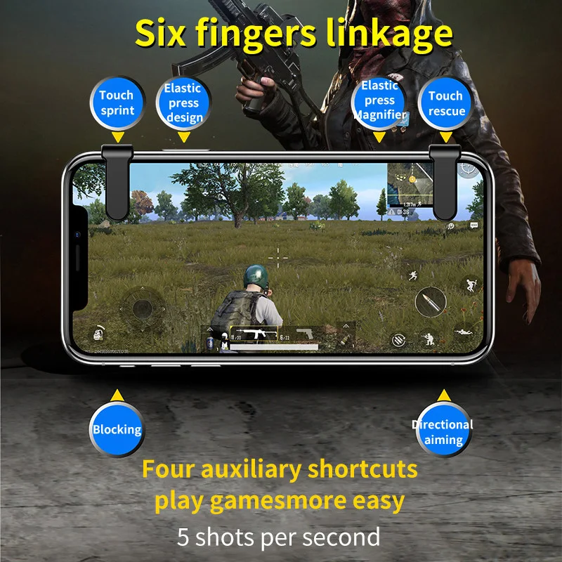 Игровой курок для мобильного телефона S9 PUBG контроллер с кнопками огня игровой