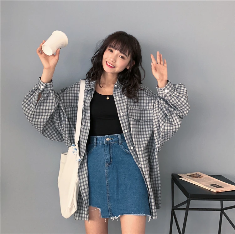Дешевая Новинка весна лето осень Женская мода Повседневная Дамская Рабочая Рубашка BW35