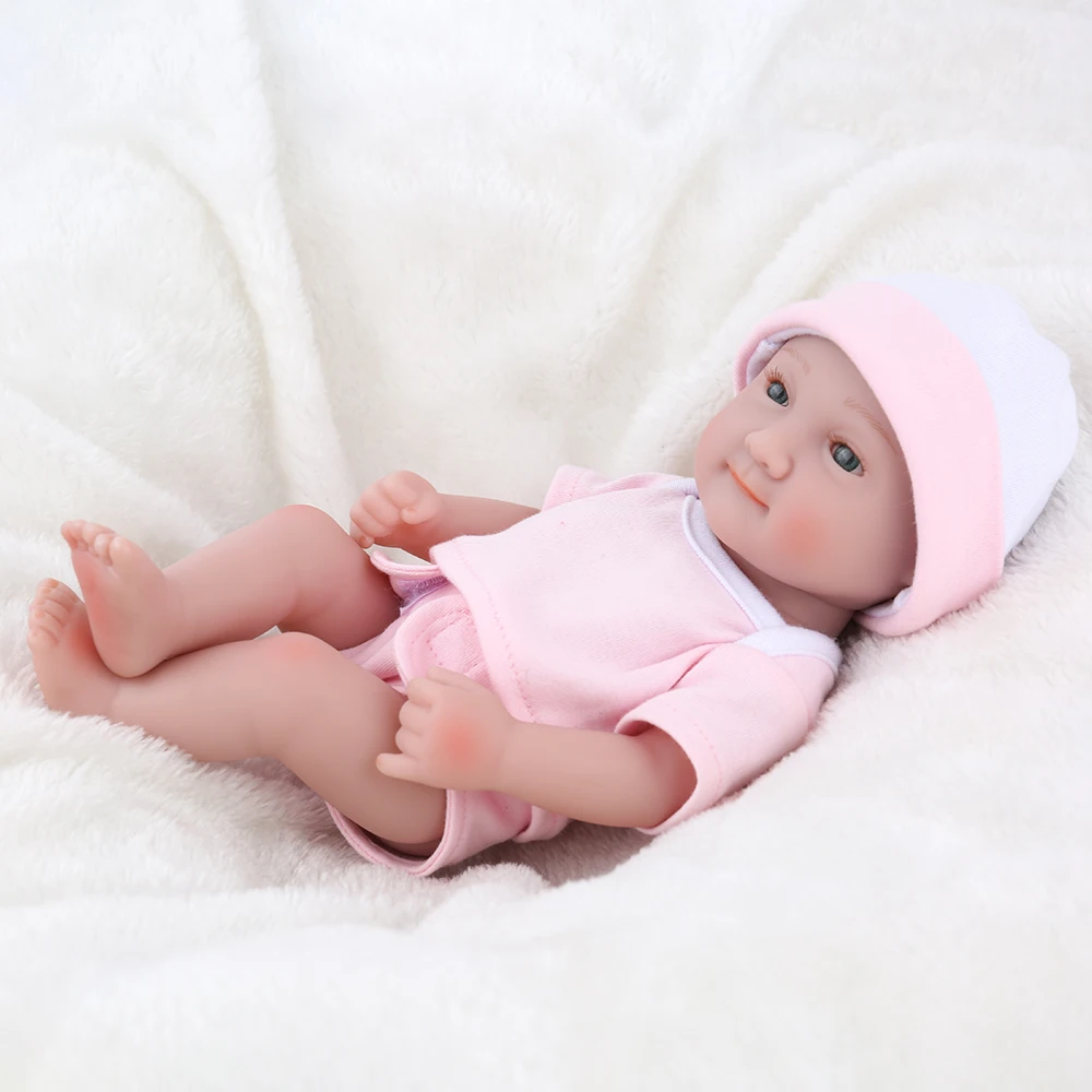 NPKDOLL Reborn Baby Doll 10 дюймов мини Реалистичная кукла для тела полностью мягкая