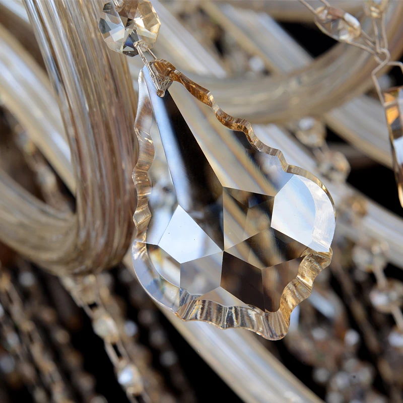 Большая длинная люстра с кристаллом светодиодная подвесная светильник s