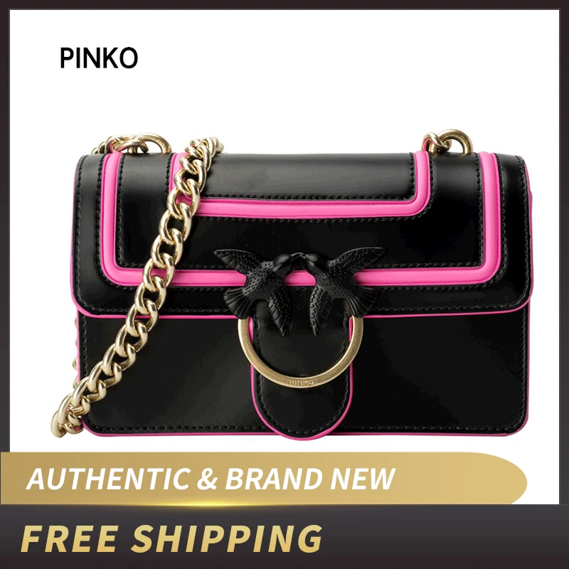Кожаная сумка через плечо PINKO Mini Love Fluo 1P21AF Y5F1