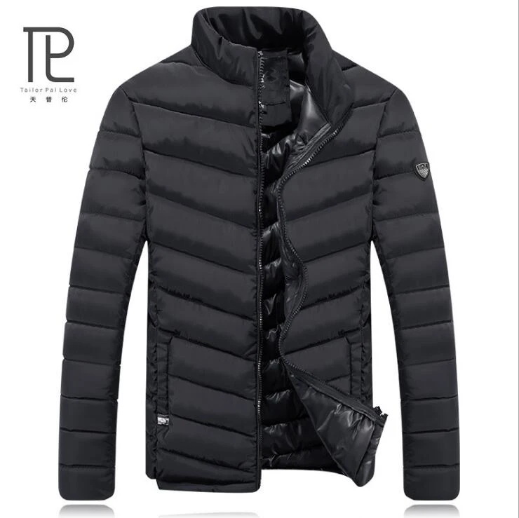 Новинка 2017 мужская куртка на осень и зиму Мужская модная Толстая со стоячим
