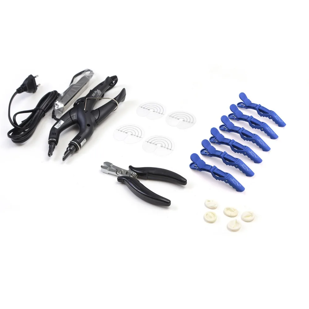 

Neitsi Hair Extensions Connector Attemperatio & Hair Iron Tools(Pier, Brush, U Tips, Heat Protector Shield, Hair Clips)