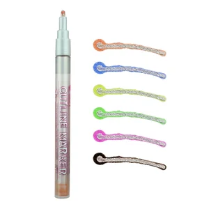 STA 6 цветов s Контурные маркеры многофункциональная Яркая Цветная ручка маркер хайлайтер водостойкая краска маркер кисть школьные принадлежности