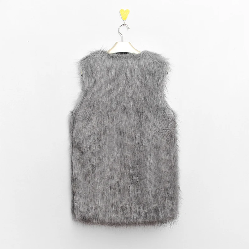 дубленки женские из искусственного лисьего меховой жилет v-шейка вырезом меховые