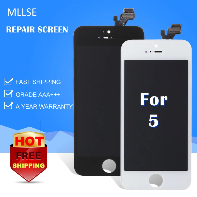 10 шт./лот совершенно новый дисплей для iPhone 5S/5C/5G ЖК экран с сенсорным дигитайзером