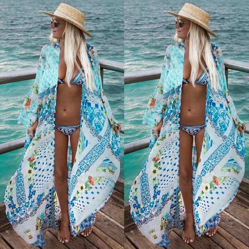 

Sexy See Through Zebra Stripe Batwing Sleeve Beach Dress Tunic Women Beachwear Bikini Cover Up Pool Party Robe De Plage