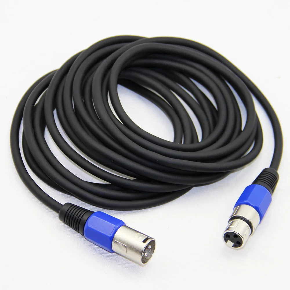 Кабель Bochara XLR Папа мама аудиокабель для микрофона микшера из меди OFC 1 м 8 3 5 6 10 15 20