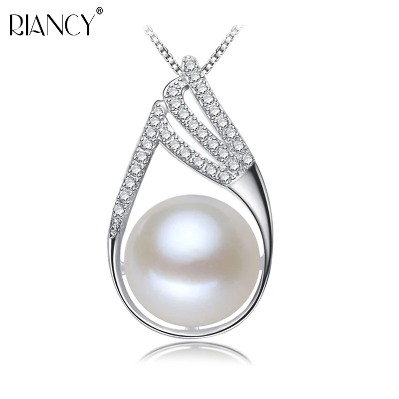 

New natural freshwater pearl pendant for women,romantic 925 sterling silver Princess pendant necklace, girl wedding gift