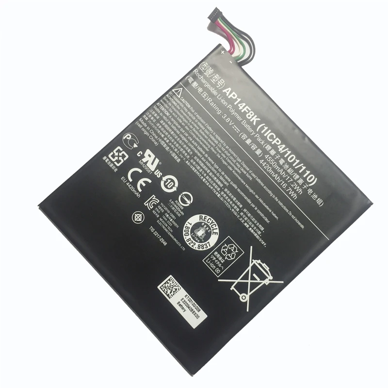 Литий ионный полимерный аккумулятор AP14F8K 4550 ма/ч для Acer 1 8 2 5 1|Батареи планшетов и