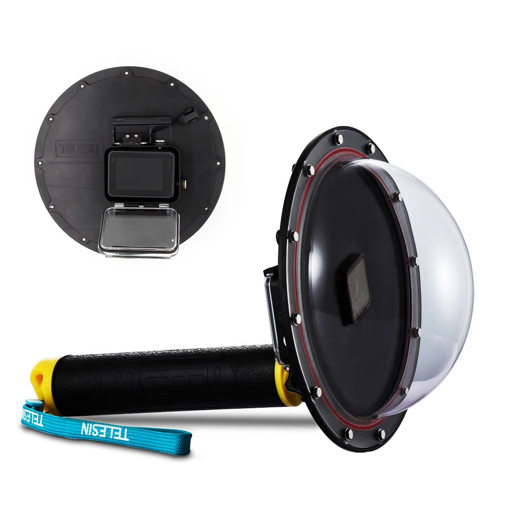 TELESIN 6 &quotGoPro купольный порт для Hero 5 подводная фотография прозрачный корпус чехол +