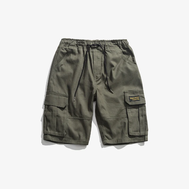 

2019 New Overalls Shorts RED EU Mens Casual Shorts Male Loose Work Shorts Outdoor sports Half Length Sweatpants M-5XL K1961