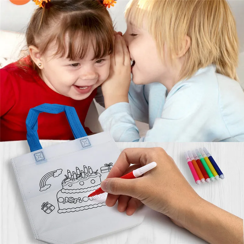 Волшебная красочная рисованная граффити сумка для детей обучающая игрушка DIY
