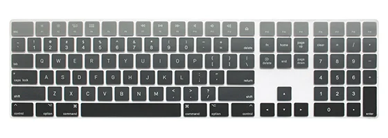 Ombre Black Волшебная клавиатура с цифровой клавиатурой MQ052LL/A A1843 силиконовый чехол для клавиатуры Apple Magic Keyboard - Цвет: Ombre Black