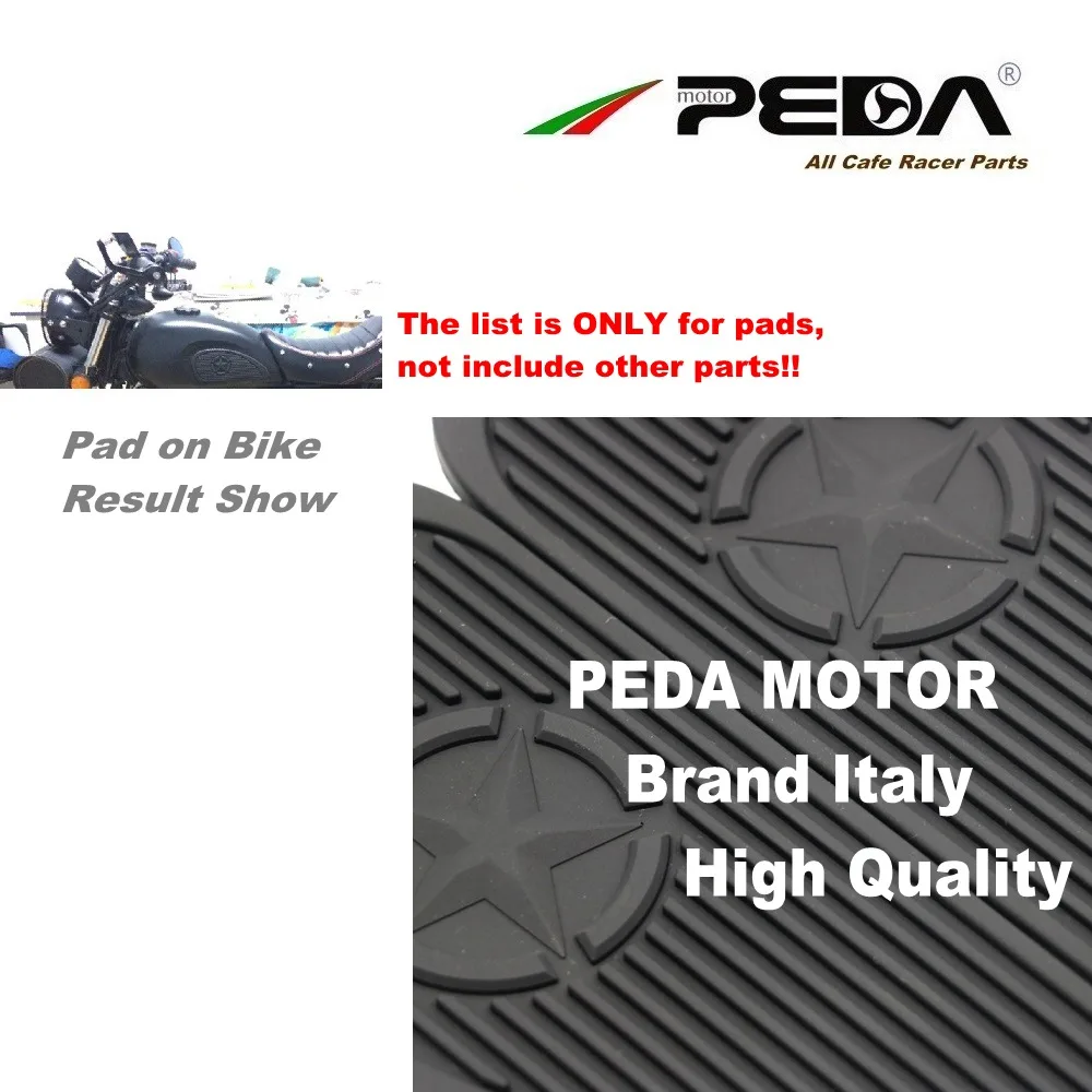 PEDA MOTOR Cafe Racer Tank Pads Knee Pad for Honda Suzuki Triumph Yamaha Motorcycle Protection W glue sticker 20cm (S) | Автомобили и