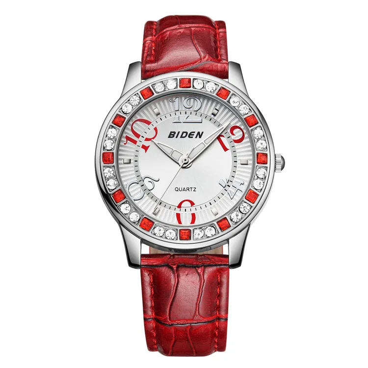 Biden brand women wristwatches quartz waterproof genuine leather woman watches luxury diamond clocks Citizen movement | Наручные часы