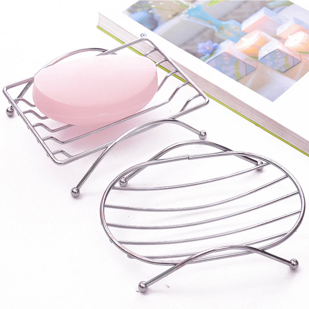 Ванная комната Нержавеющая сталь мыльница лоток Стенд мыло приспособление для