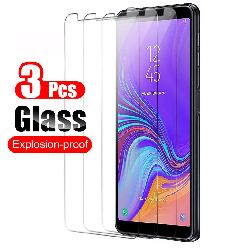 3 шт закаленное стекло для samsung Galaxy A7 2018 A750F защиты экрана Защитная стеклянная