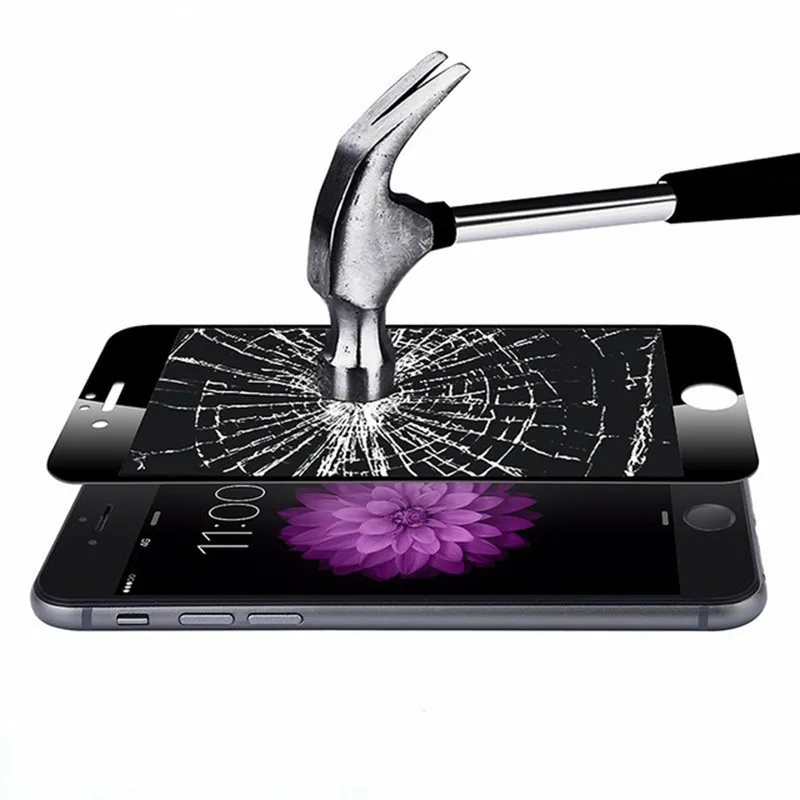 3D полное покрытие закаленное стекло для iPhone 7 8 Plus Взрывозащищенная защитная