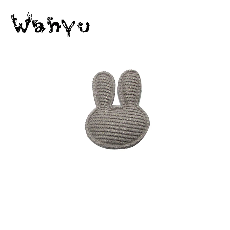 60pcs Hot Stamping Cloth Rabbit Padded Patches Appliques For Clothes Sewing Supplies DIY Decoration | Дом и сад