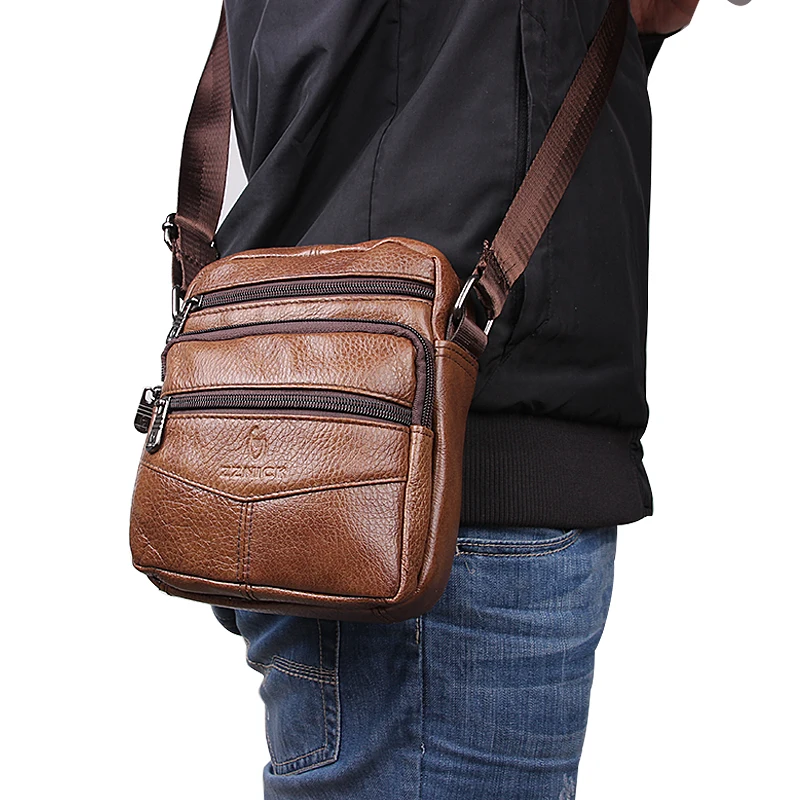 2017 Лидер продаж новые модные натуральная кожа сумки Малый Сумка Мужские через