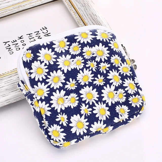 daisy Подгузник для девочек, гигиеническая салфетка, сумка для хранения, холст, гигиенические прокладки, посылка, сумки, портмоне, органайзер для ювелирных изделий, сумка для кредитных карт, чехол - Цвет: daisy