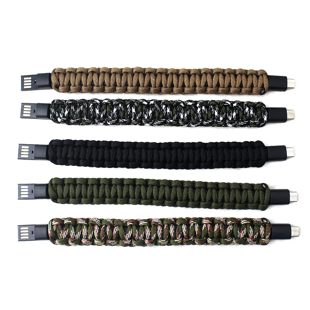 

Onthelevel Braided Bracelet Wrist Lightning Cable Data Bracelet Charging Cord for Type-C Bracelet Charger Cuff USB