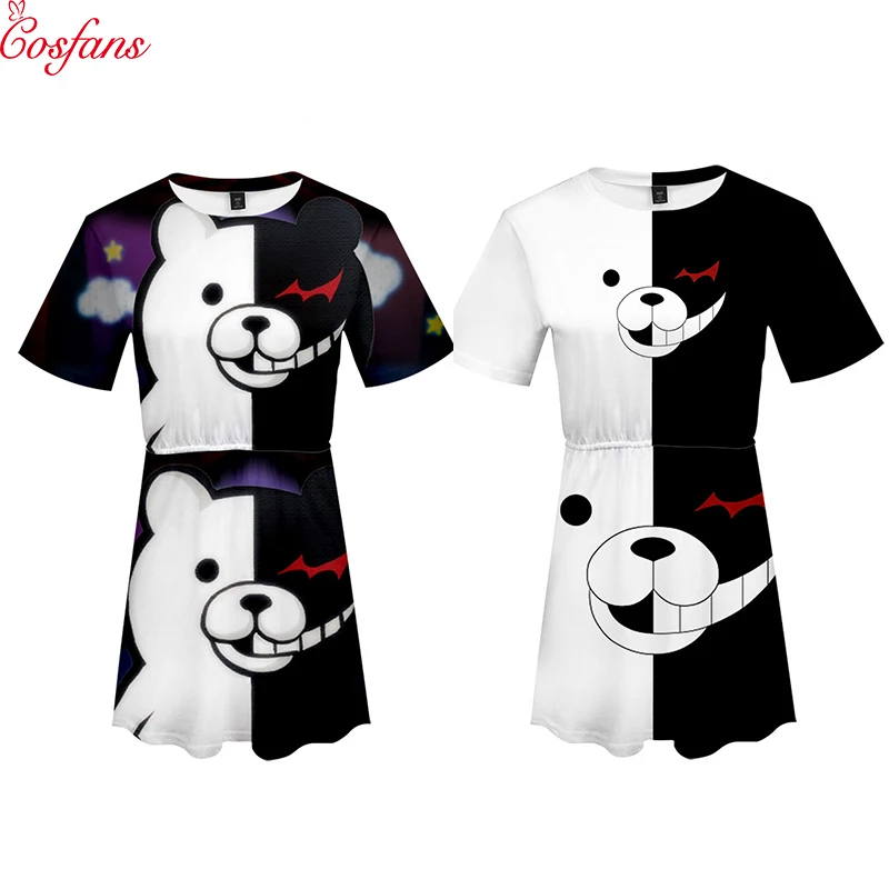 Женское моно платье с коротким рукавом Dangan Ronpa Danganronpa костюм для косплея унисекс в