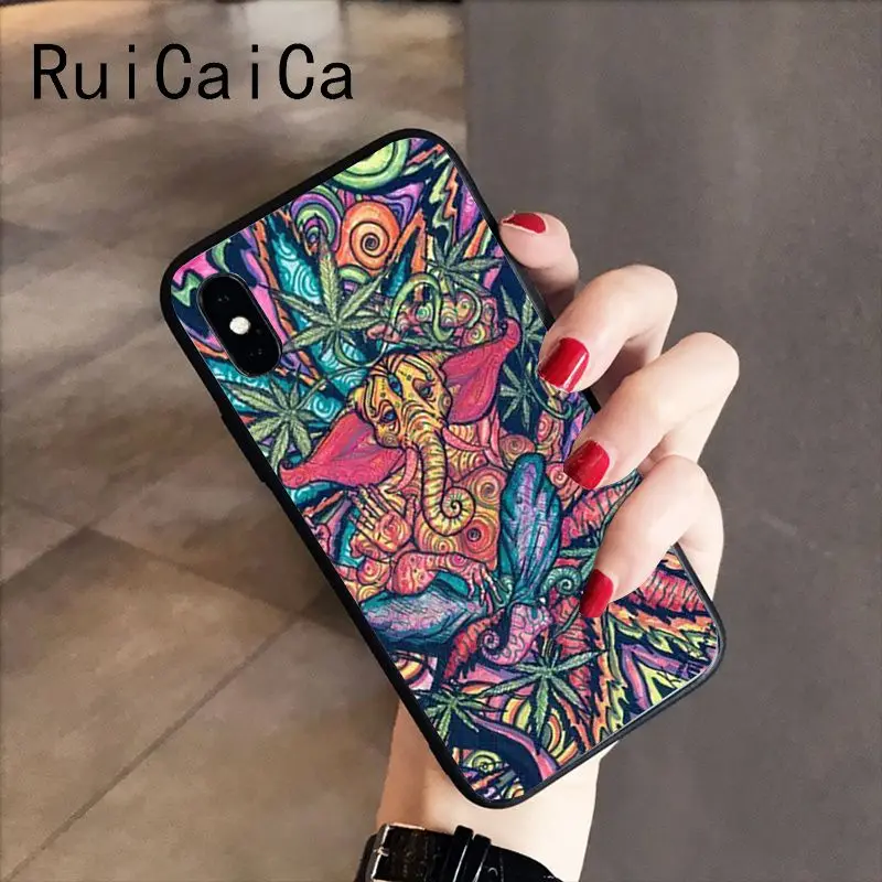 RuiCaiCa красочная психоделическая футболка арт клиент высокое качество чехол для