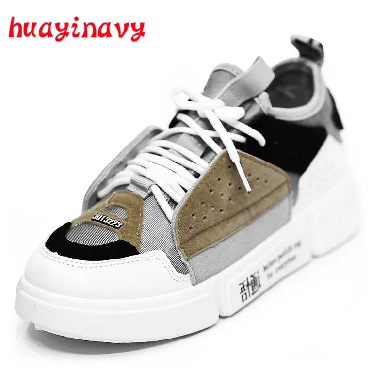 huayi navy Summer Shoes Women 2018 Platform Casual Sneakers Air Mesh Breathable Female Canvas WD-W-01 | Обувь